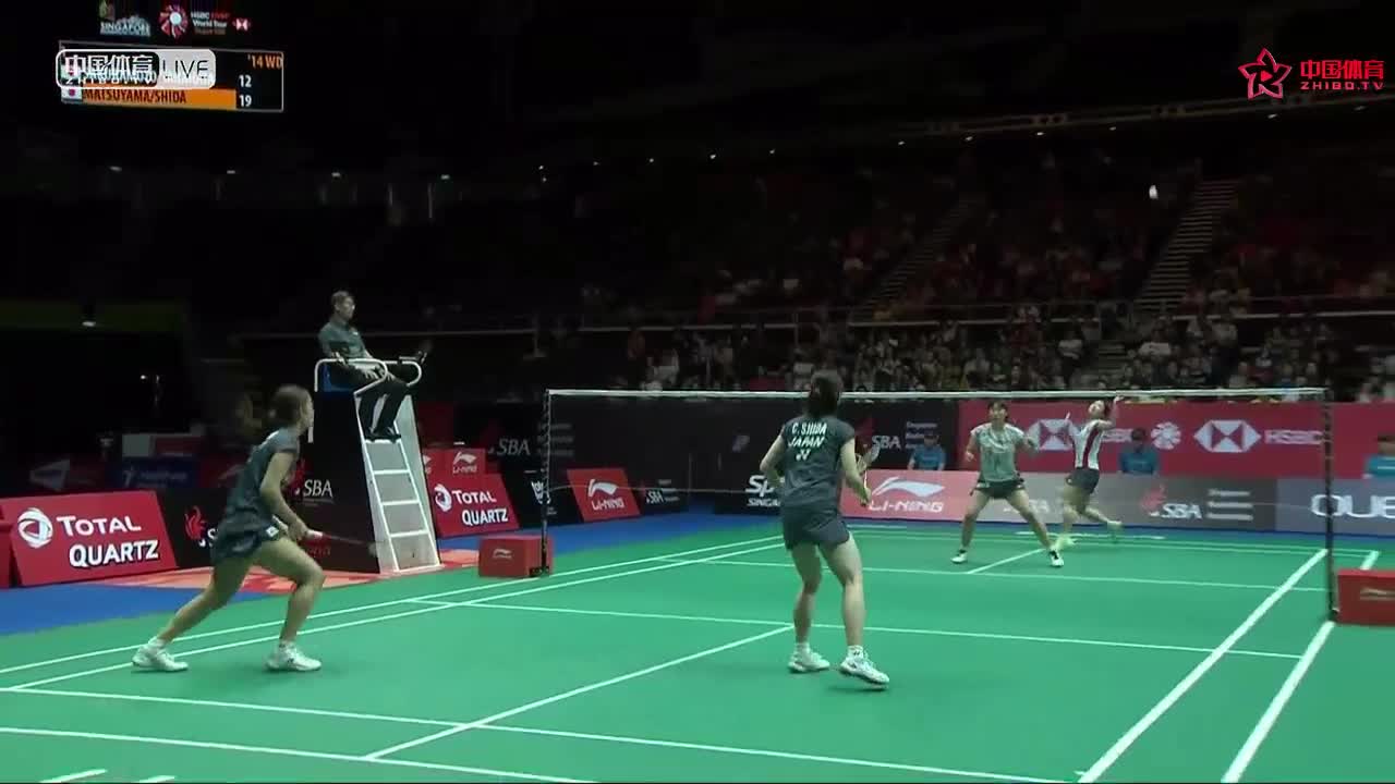 樱本绚子/高畑祐纪子  VS 志田千阳/松山奈未  2018新加坡公开赛  女双决赛