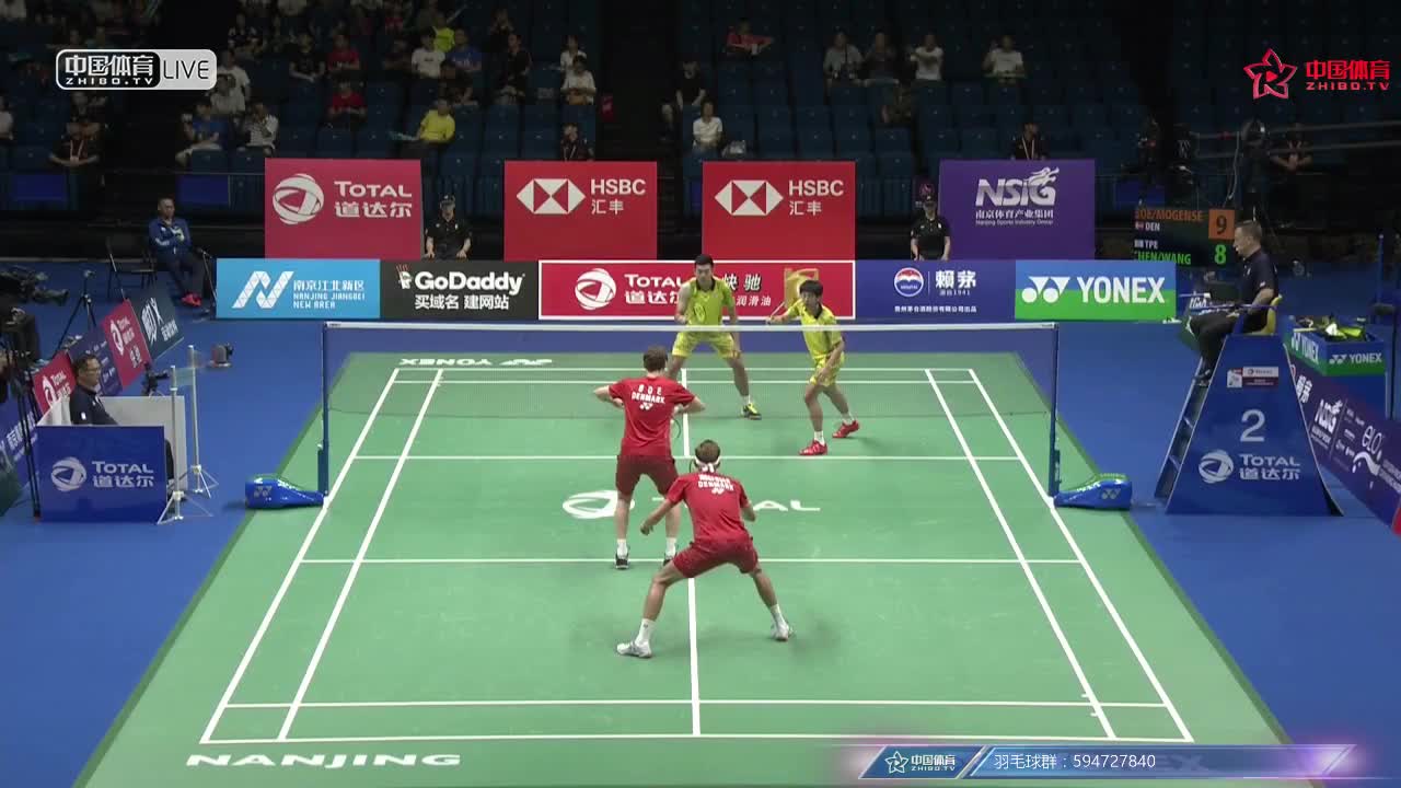 摩根森/鲍伊 VS 王齐麟/陈宏麟 2018南京世锦赛 男双1/8决赛