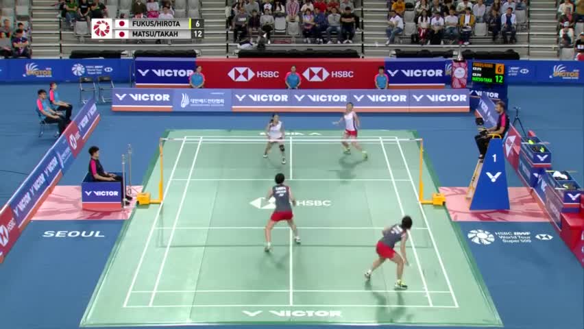 经典回顾：2018韩国羽毛球公开赛女双决赛：松友美佐纪/高桥礼华VS福岛由纪/广田彩花