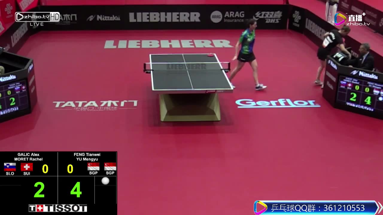 GALIC Alex SLO / MORET Rachel SUI vs FENG Tianwei 