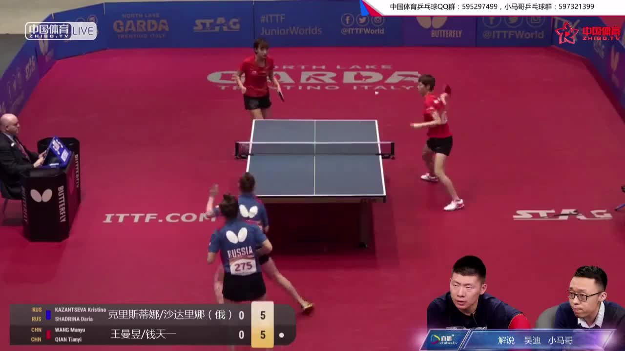 克里斯蒂娜/沙达里娜 RUS vs 钱天一 / 王曼昱 CHN