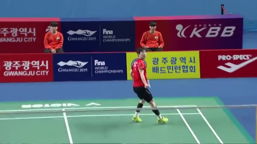 经典回顾：2018年韩国羽毛球大师赛男单决赛集锦：孙完虎的网前球全是细节