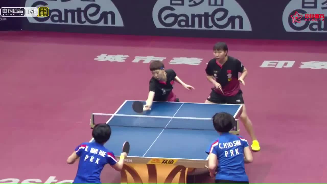 王曼昱/朱雨玲 CHN vs 车孝心/金南海 PRK  2019中国公开赛 女双半决赛