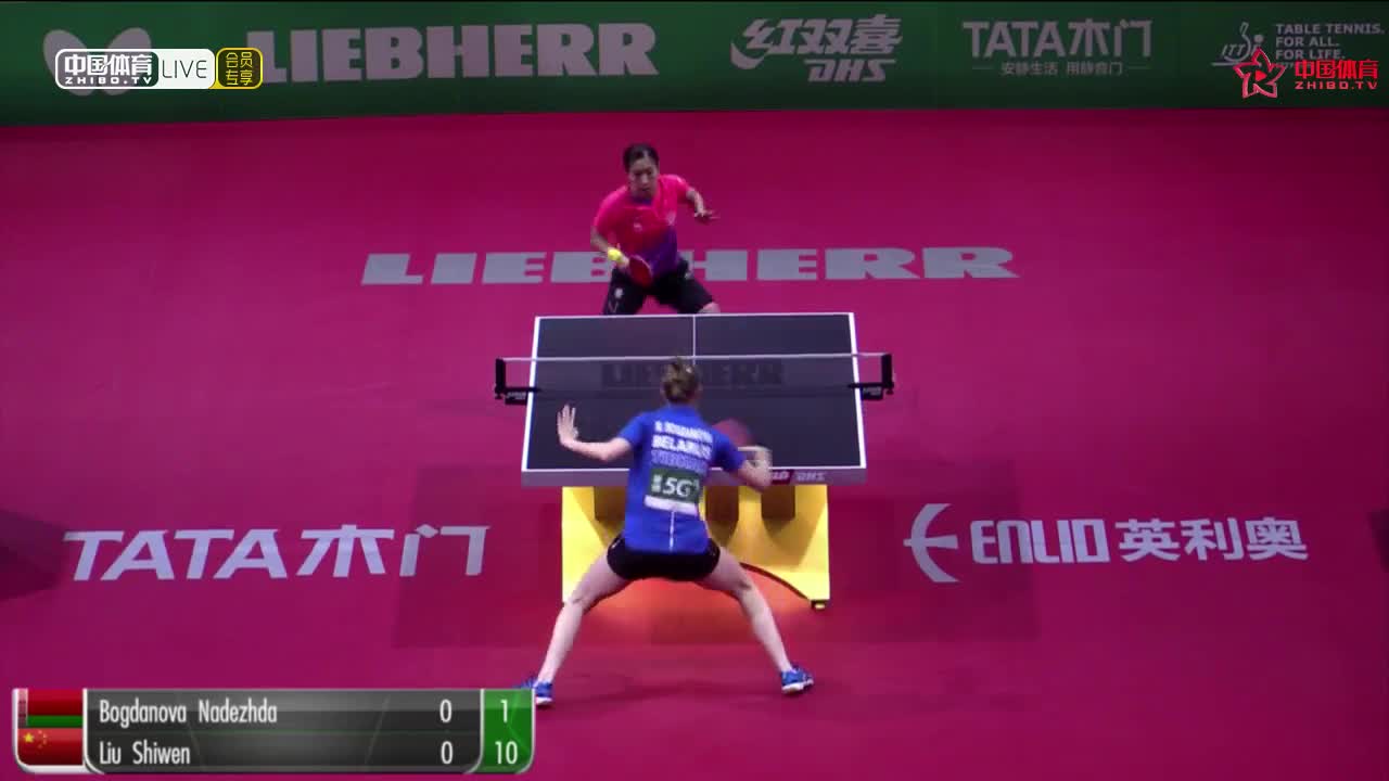 刘诗雯 CHN vs 巴格达诺娃 BLR 2019世乒赛 女单正赛第一轮