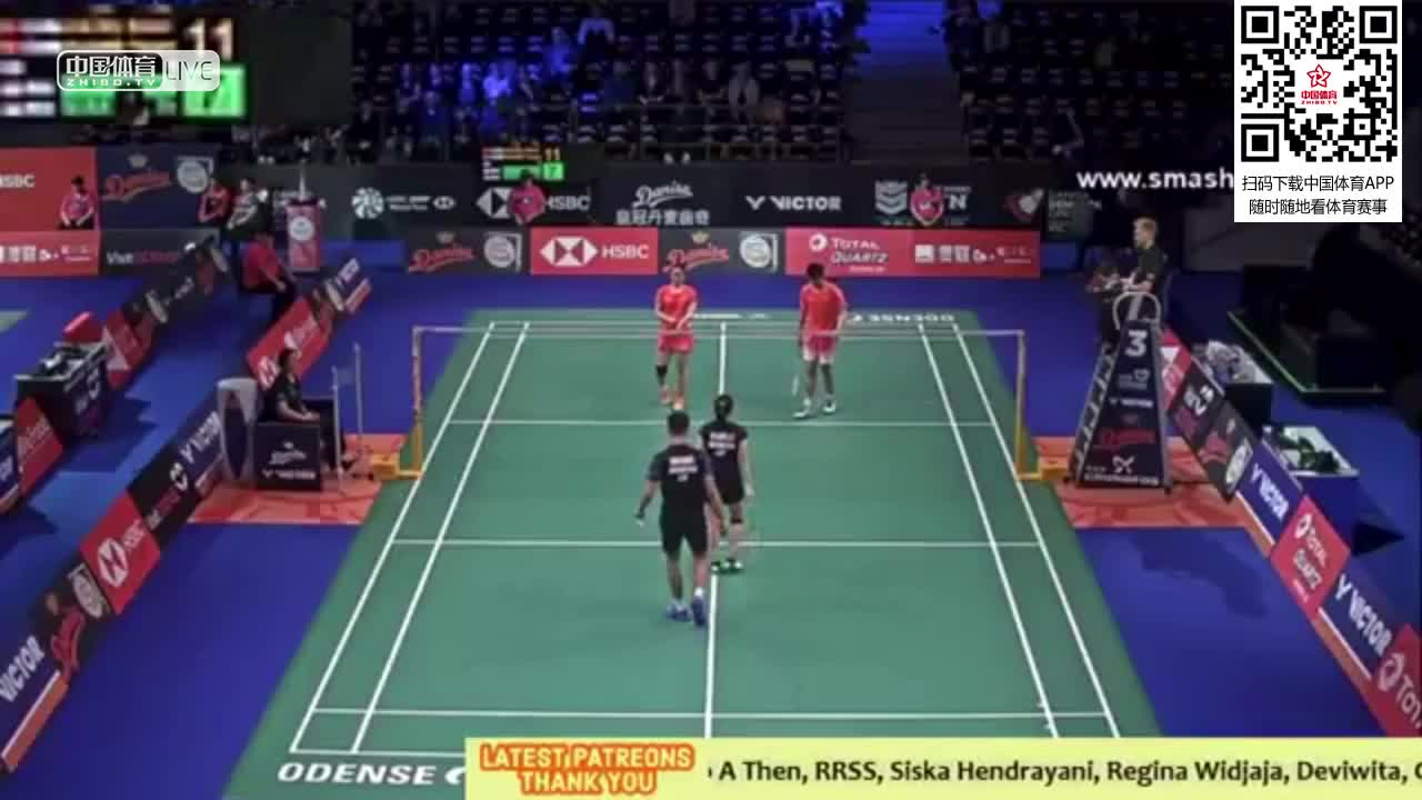 郑思维/黄雅琼 vs 卡兰达/苏珊托 2018丹麦公开赛混双1/8决赛