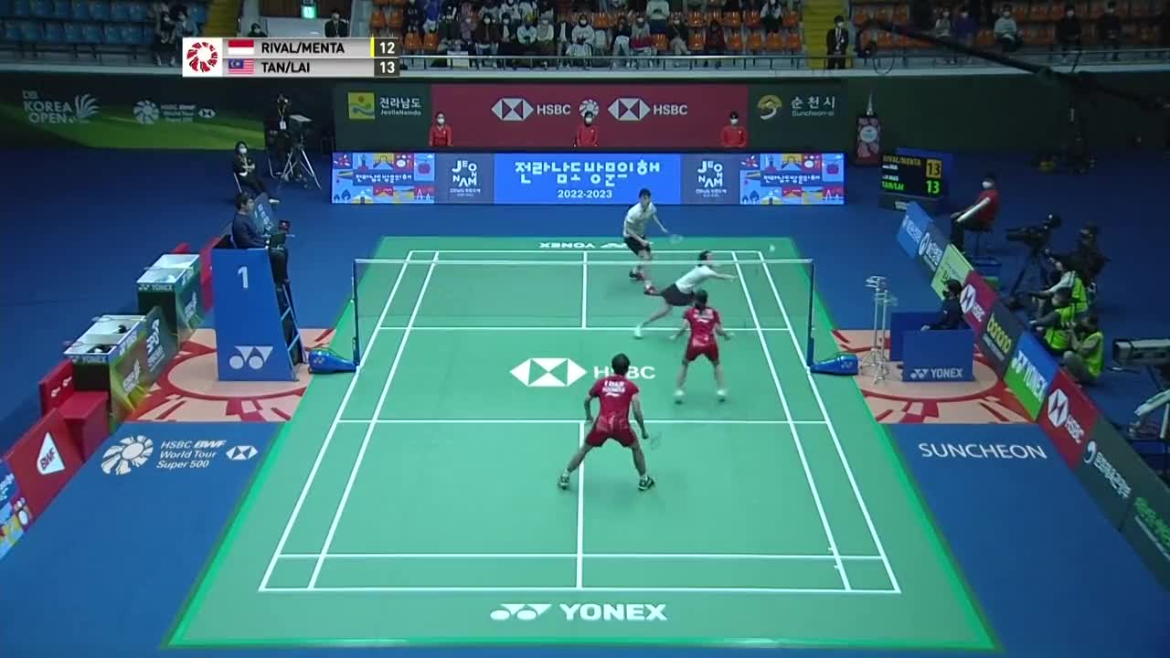 半决赛集锦：陈健铭/赖沛君2局横扫对手