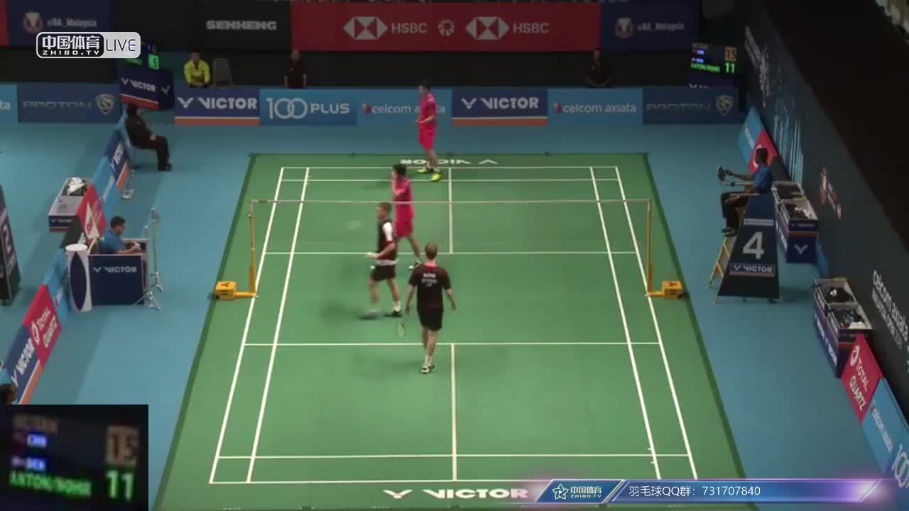 何济霆/谭强 CHN vs 安东森/尼克拉斯 DEN 马来西亚公开赛男双1/16决赛