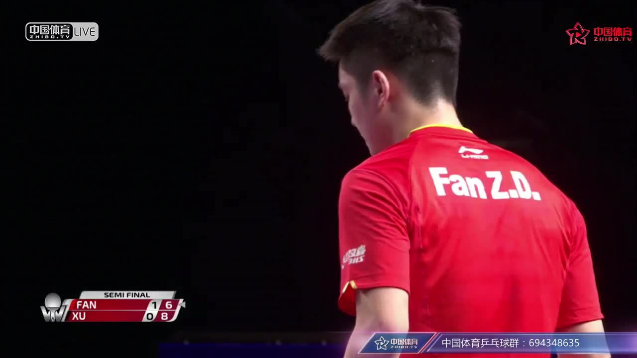 樊振东 CHN vs 许昕 CHN 2018卡塔尔公开赛男单半决赛