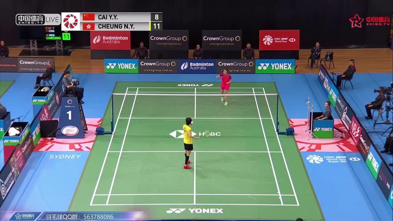 蔡炎炎  VS   张雁宜   2018澳大利亚公开赛女单半决赛