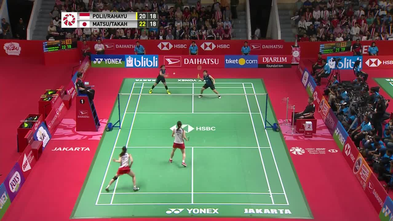 印尼大师赛半决赛：“松糕”2-1波莉/拉哈尤精彩集锦