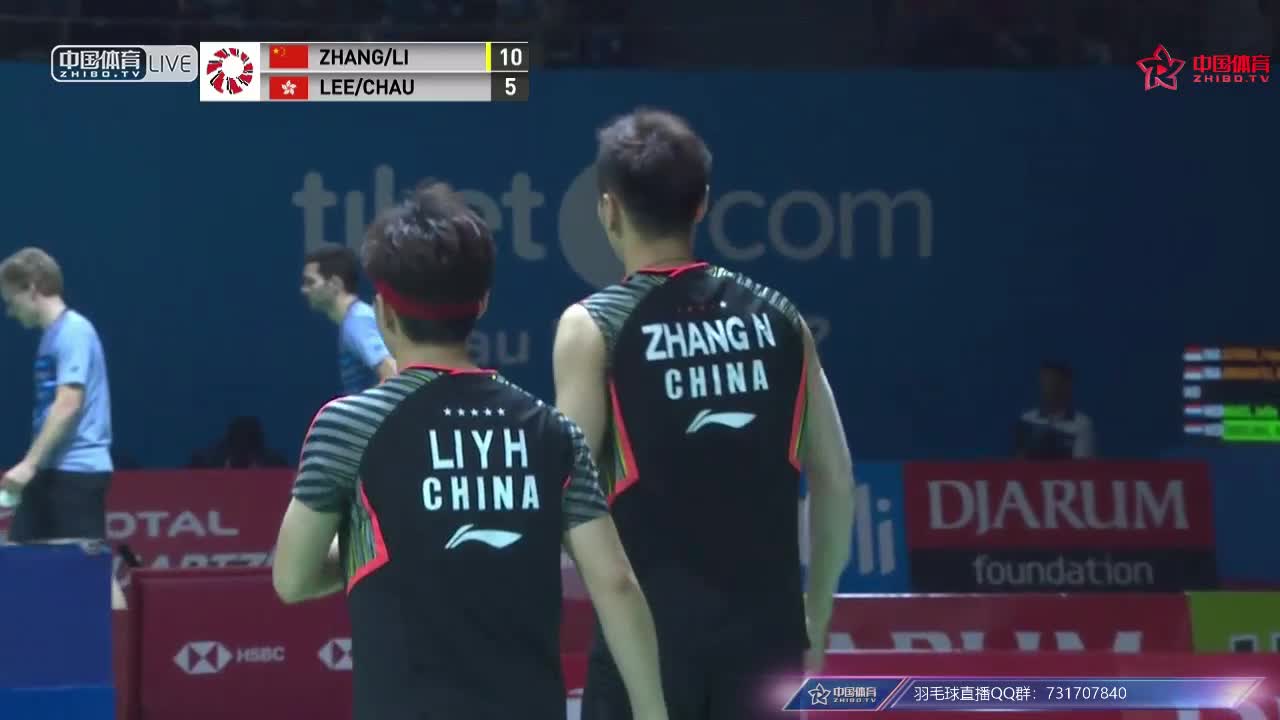 张楠/李茵晖 vs 周凯华/李晋熙 2018印尼公开赛 混双1/8决赛