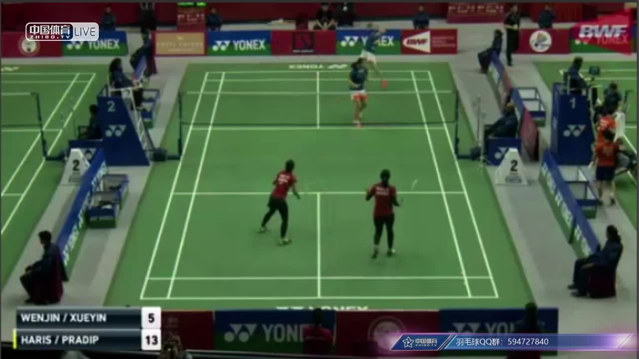 董文静/冯雪颖 VS 德拉-德斯迪亚拉-哈里斯/里基-艾美莉雅 世界羽联赛义德莫迪锦标赛