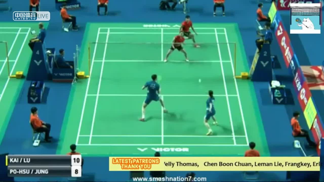 鲁恺/陈露  VS   杨伯轩/吴玓蓉 2018韩国大师赛 混双1/8决赛