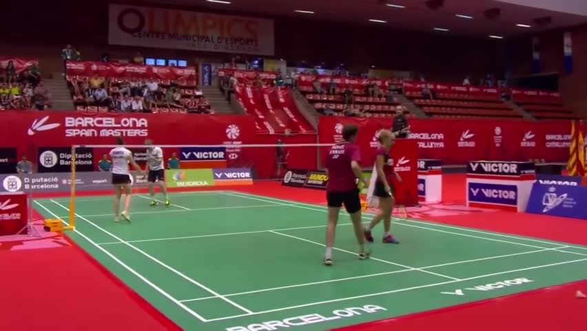 2018西班牙羽毛球大师赛混双决赛：诺尔/蒂格森 vs 埃利斯/史密斯