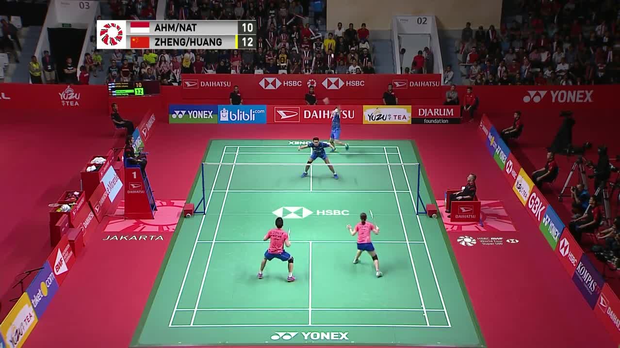 2018印尼大师赛混双决赛 郑思维/黄雅琼2-0阿玛德/纳西尔精彩集锦