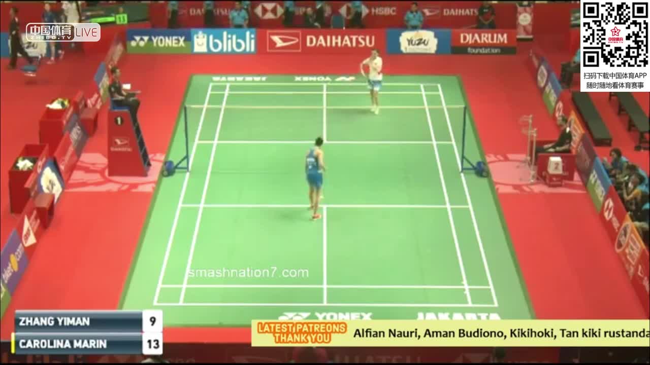 张艺曼 vs 马琳 2019印尼大师赛 女单1/16决赛