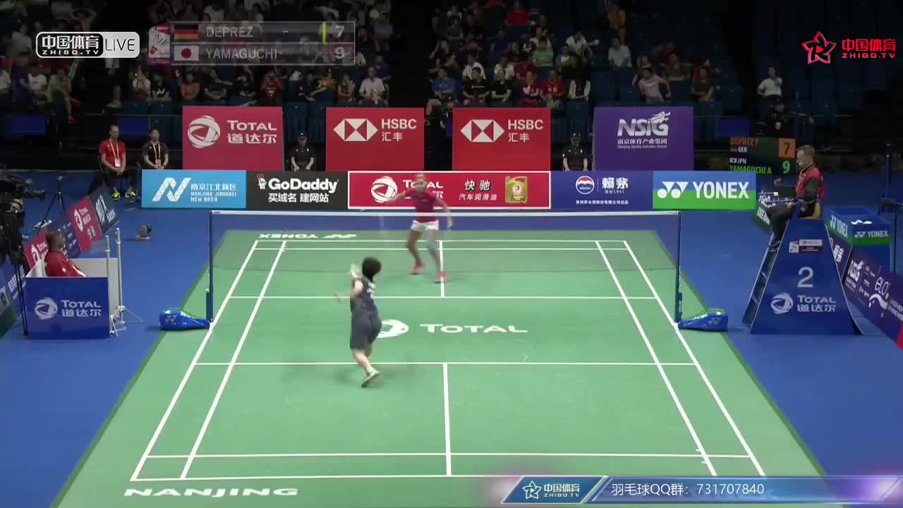 德普莱兹 vs 山口茜 2018南京世锦赛 女单