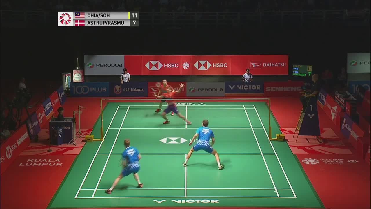 谢定峰/苏伟译 VS 金·阿斯特鲁普/拉斯姆森 2019马来西亚大师赛男双1/4决赛