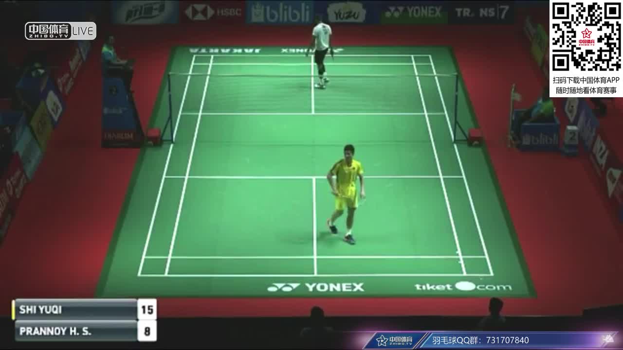 石宇奇 vs 普兰诺伊 2018印尼公开赛 男单1/4决赛