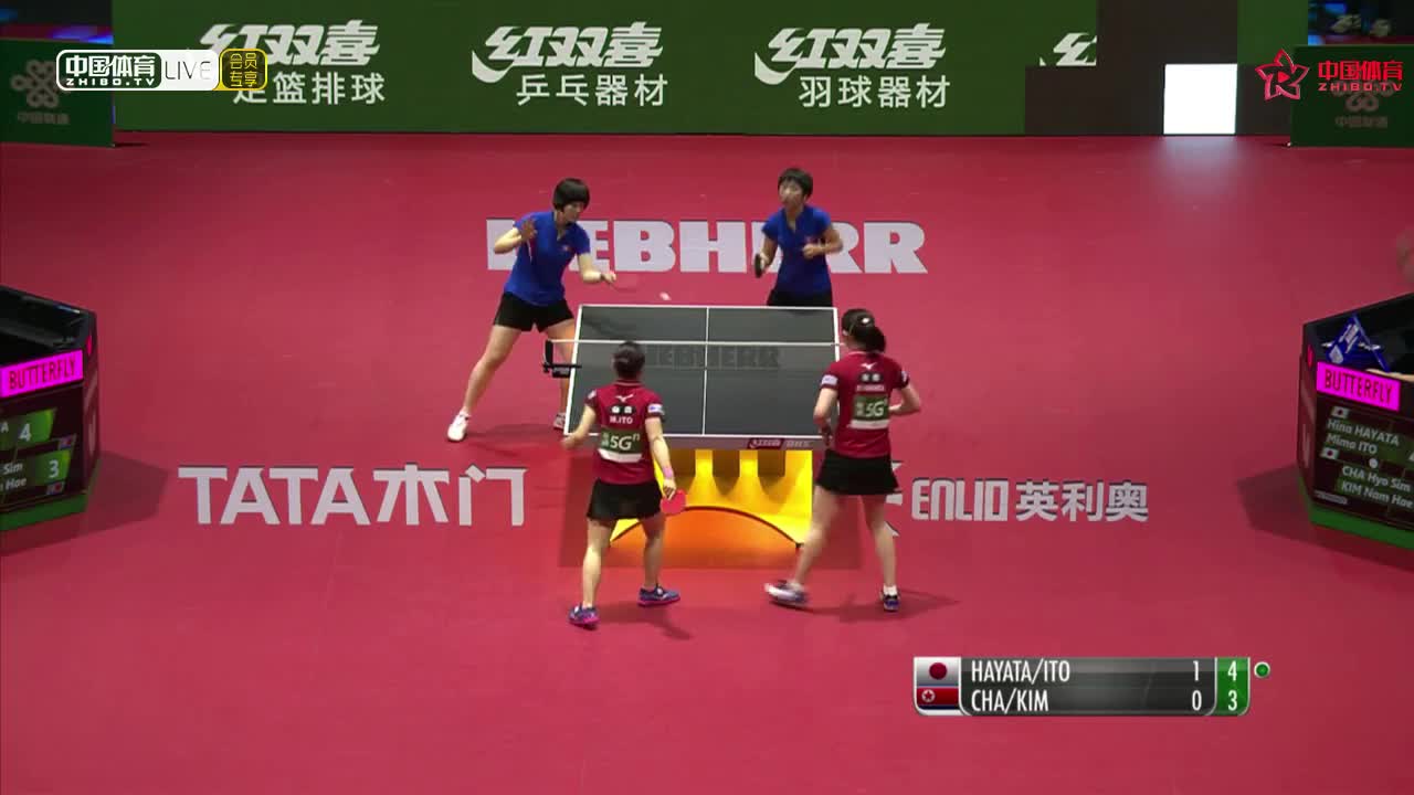 早田希娜/伊藤美诚 JPN vs 车孝心/金南海 PRK 2019世乒赛 女双1/4决赛