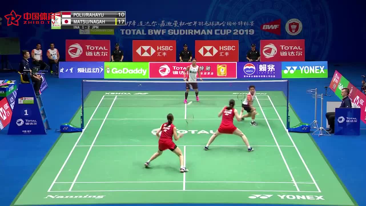 2019苏迪曼杯 松本麻佑/永原和可那2-0波莉/拉哈尤 精彩集锦