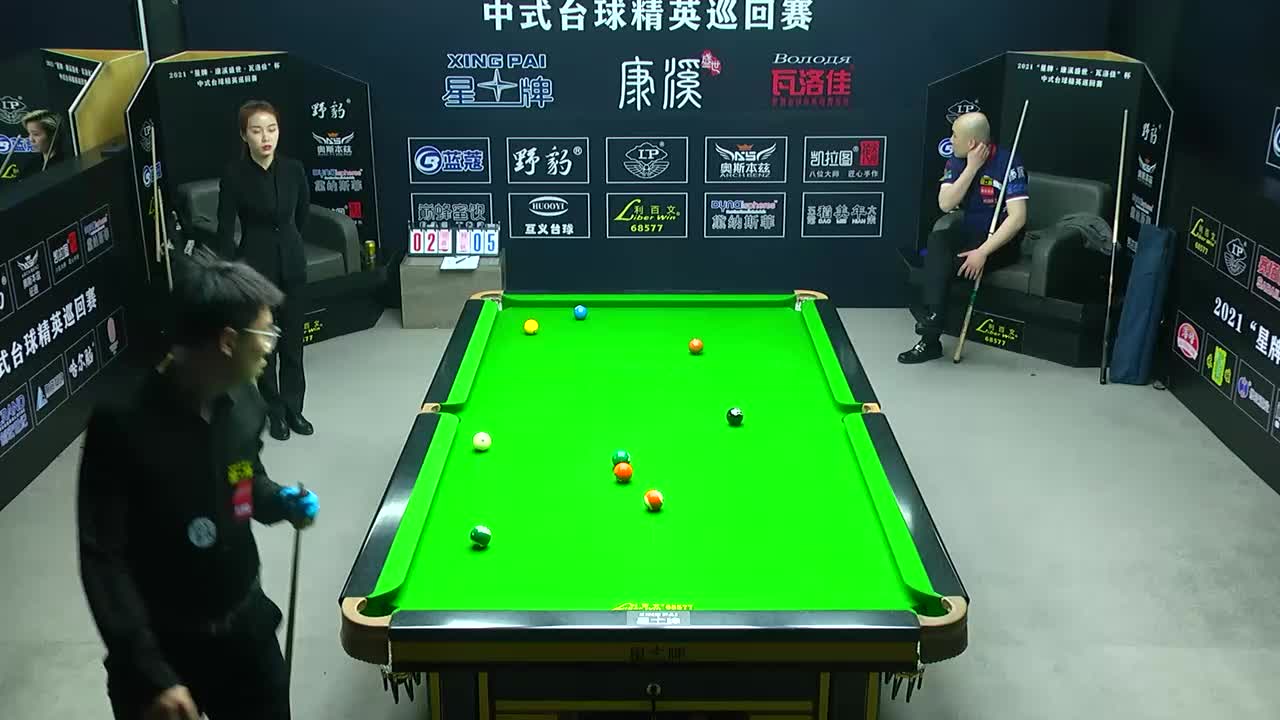 2021中式台球精英巡回赛 ：预选赛第二阶段  刘鑫（山东） vs 杨帆
