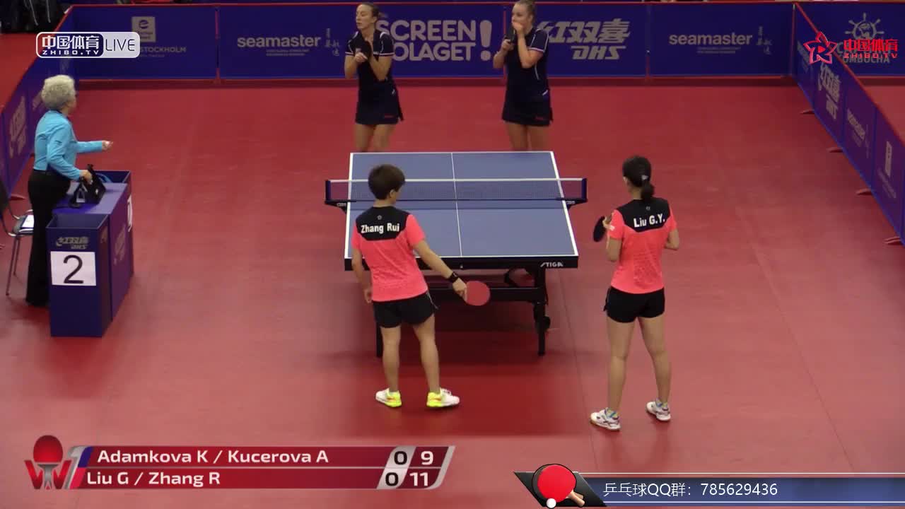 刘高阳 / 张瑞 CHN vs 阿达姆科娃 / 库切罗娃 CZE 2018瑞典公开赛女双预赛第一轮