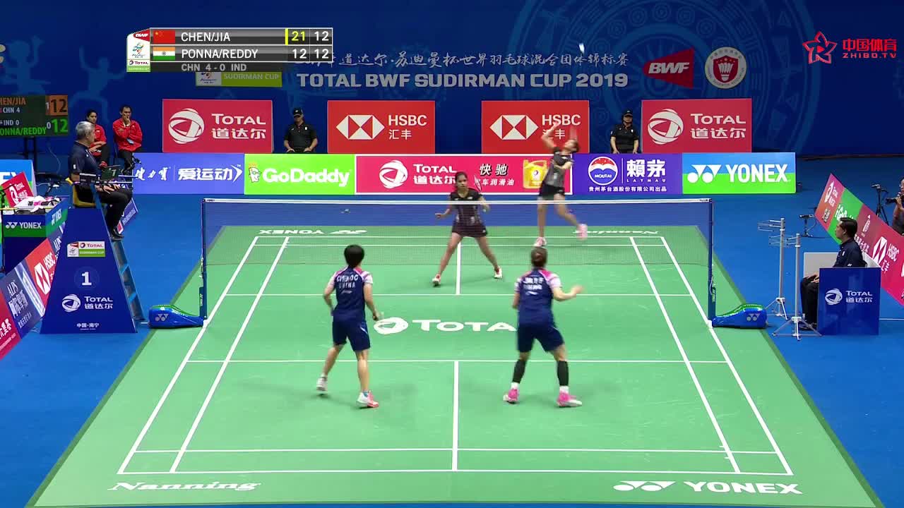 2019苏迪曼杯|凡尘组合狂轰滥炸 印度队防守失误