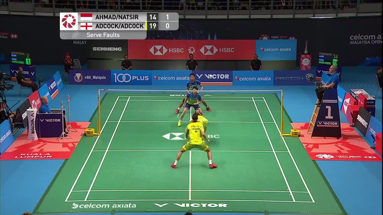 艾哈迈德/纳西尔 vs 加布里/克里斯 2018马来西亚公开赛  混双1/4决赛