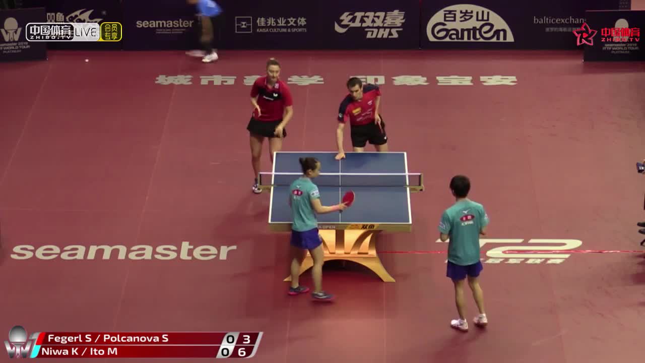 丹羽孝希/伊藤美诚 JPN vs 费格尔/波尔卡诺娃 AUT 2019中国公开赛 混双1/4决赛