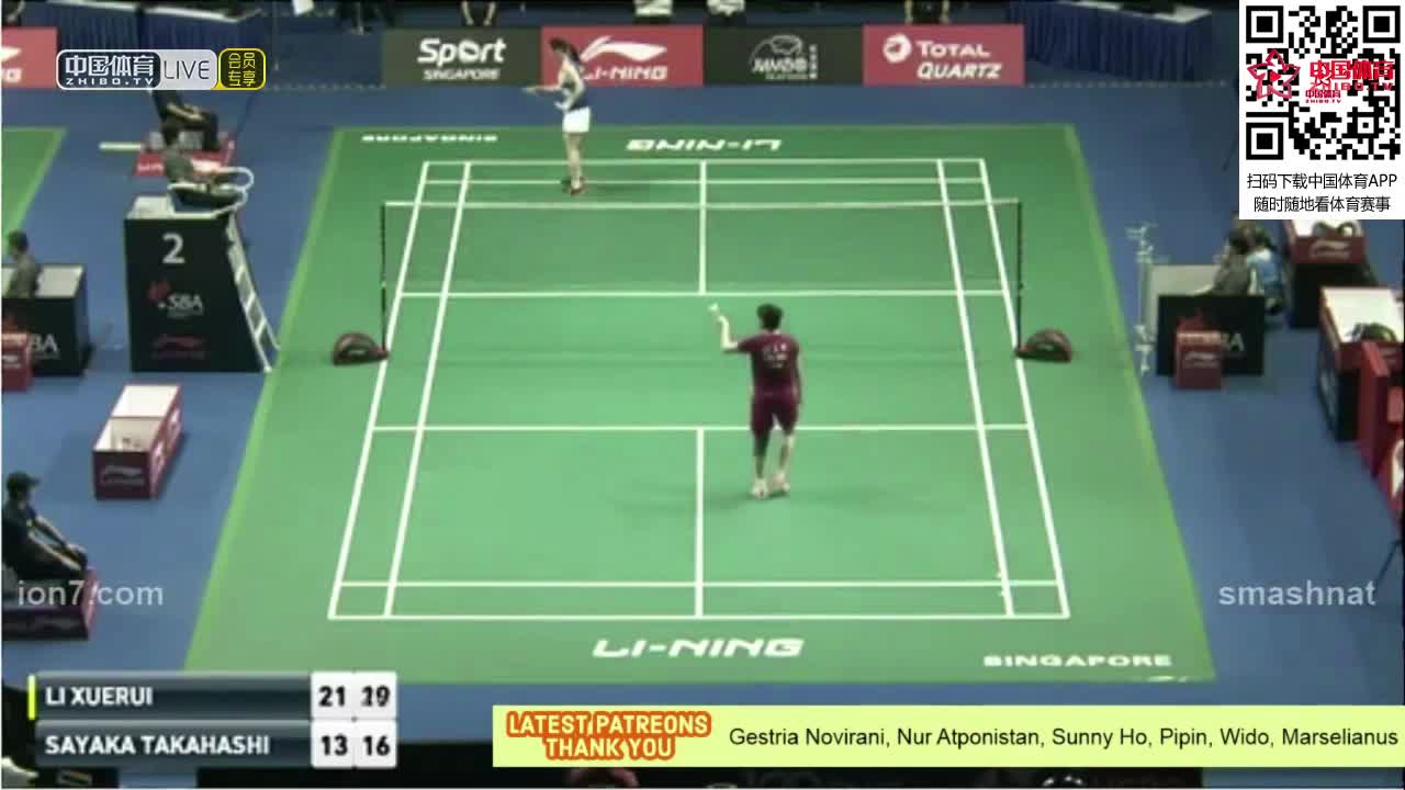 李雪芮2-0击败高桥沙也加 晋级16强