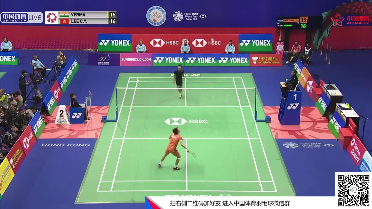萨米尔·维尔马 vs 李卓耀 2018香港公开赛 男单1/4决赛
