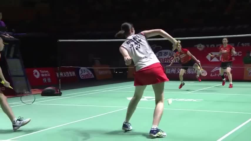 经典回顾：2018中国(福州)羽毛球公开赛女双半决赛：松本麻佑/永原和可那VS蔡侑玎/金昭映