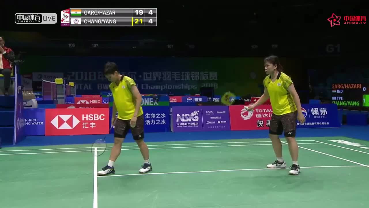 库胡尔/哈扎里卡 vs 张净惠/杨景惇 2018南京世锦赛 女双