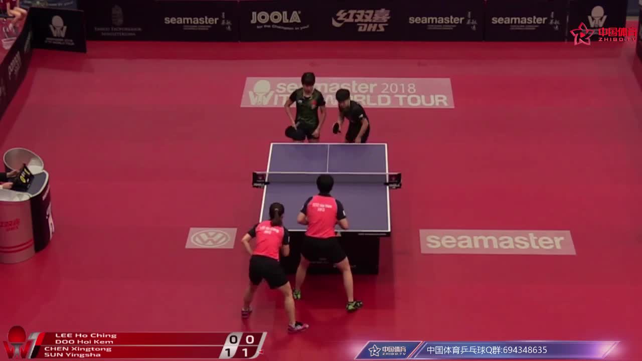 陈幸同 / 孙颖莎 CHN vs 杜凯琹 / 李皓晴 HKG