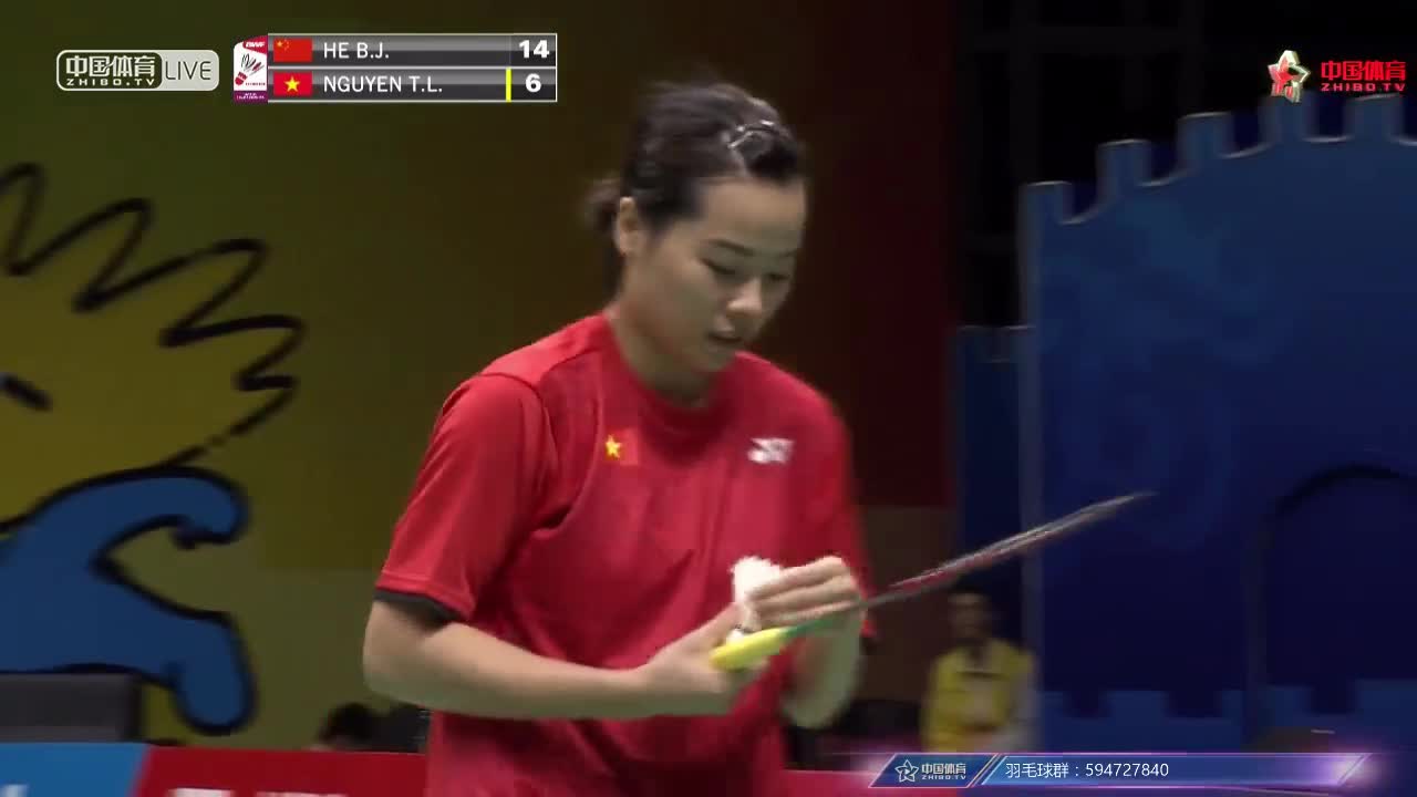 何冰娇 vs 阮翠玲 2018南京世锦赛女单1/8决赛