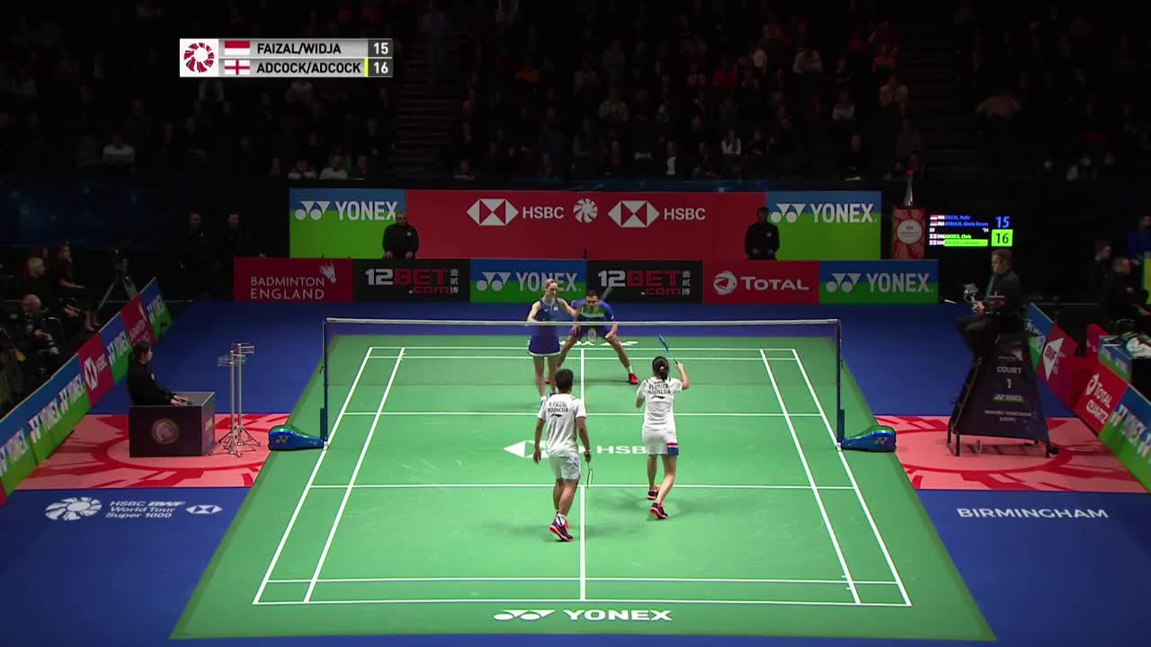 费泽尔/维德佳佳 vs 克里斯-爱德考克/加布里-爱德考克 2020全英公开赛：混双1/16决赛