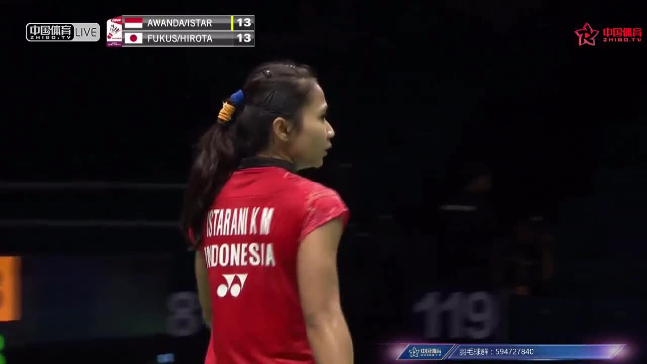 福岛由纪/广田彩花 vs 安洁/玛哈德维 2018南京世锦赛女双1/4决赛