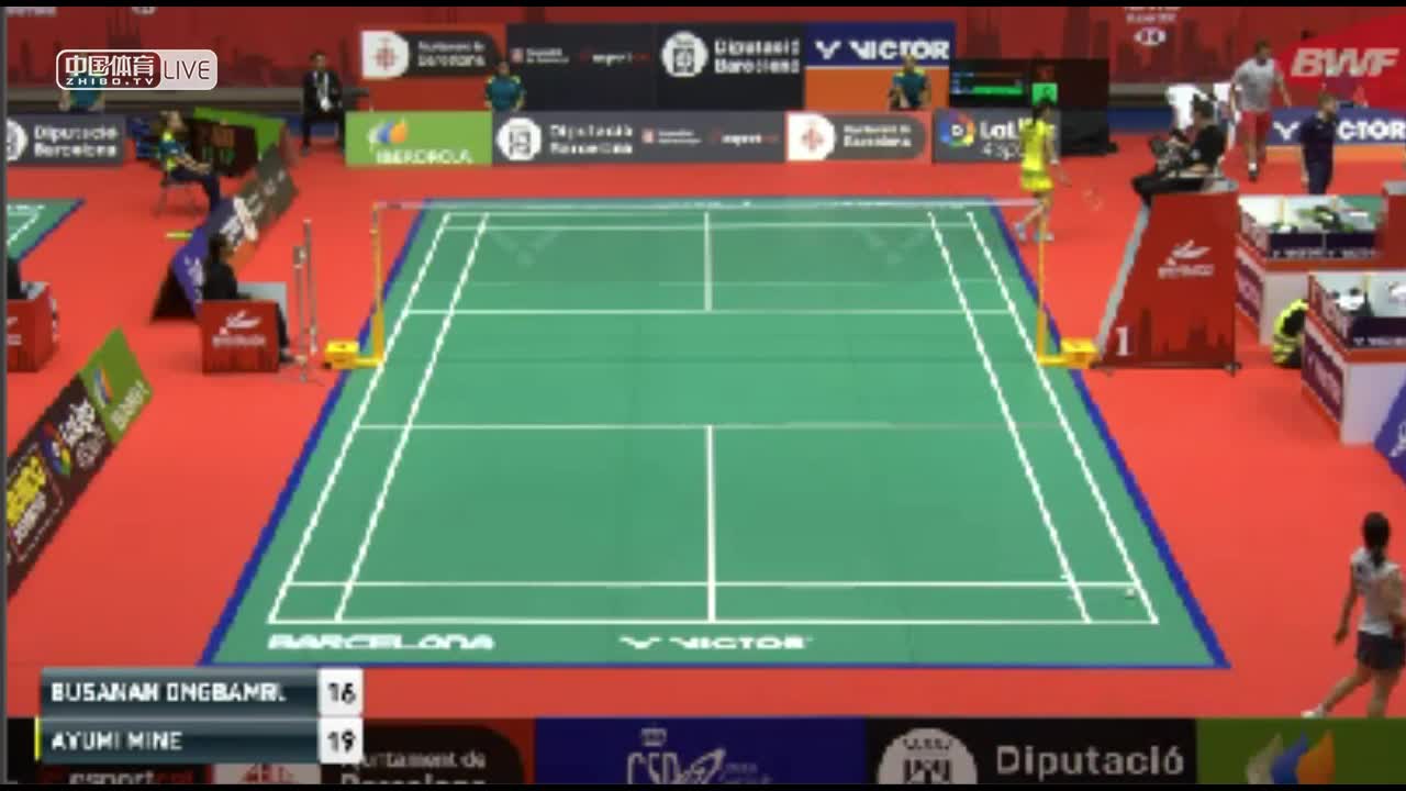 布桑兰vs峰步美 2018西班牙大师赛 女单1/8决赛