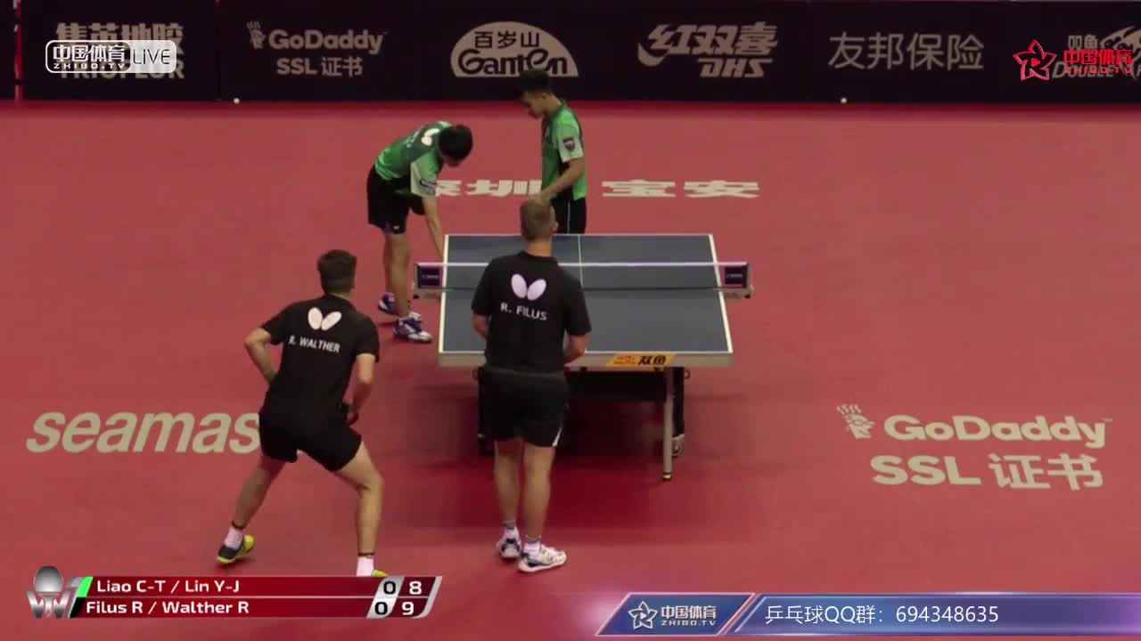 廖振珽/林昀儒 TPE vs 菲鲁斯/瓦尔特 GER 2018中国公开赛 男双第一轮