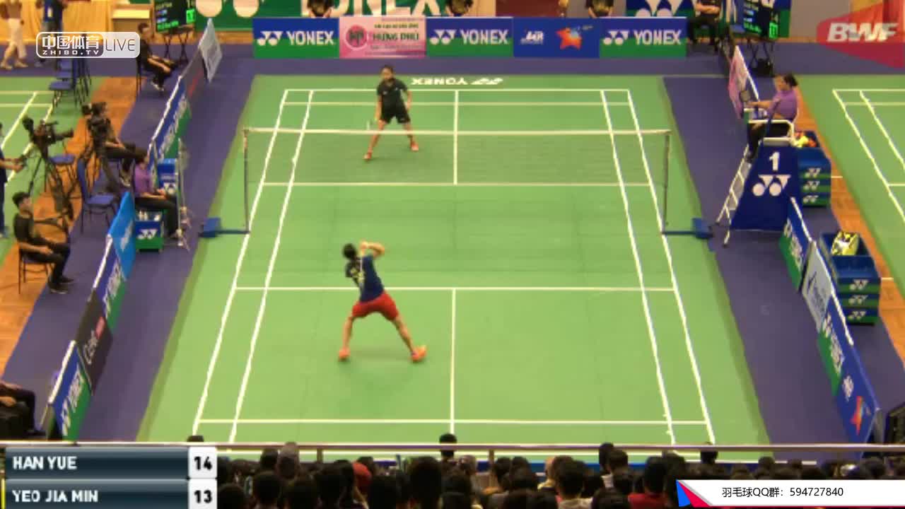 韩悦 VS 杨佳敏 2018越南公开赛 女单决赛