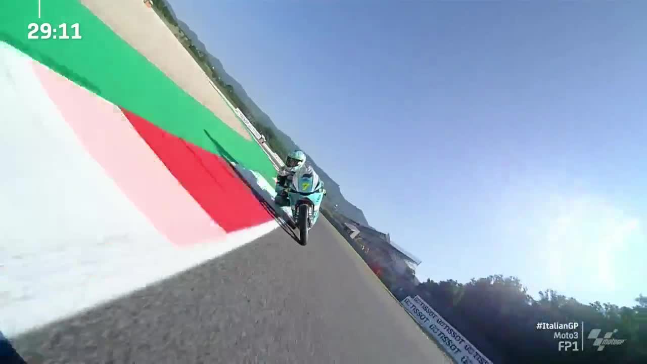 意大利大奖赛 Moto3第一次练习赛（英文原声）