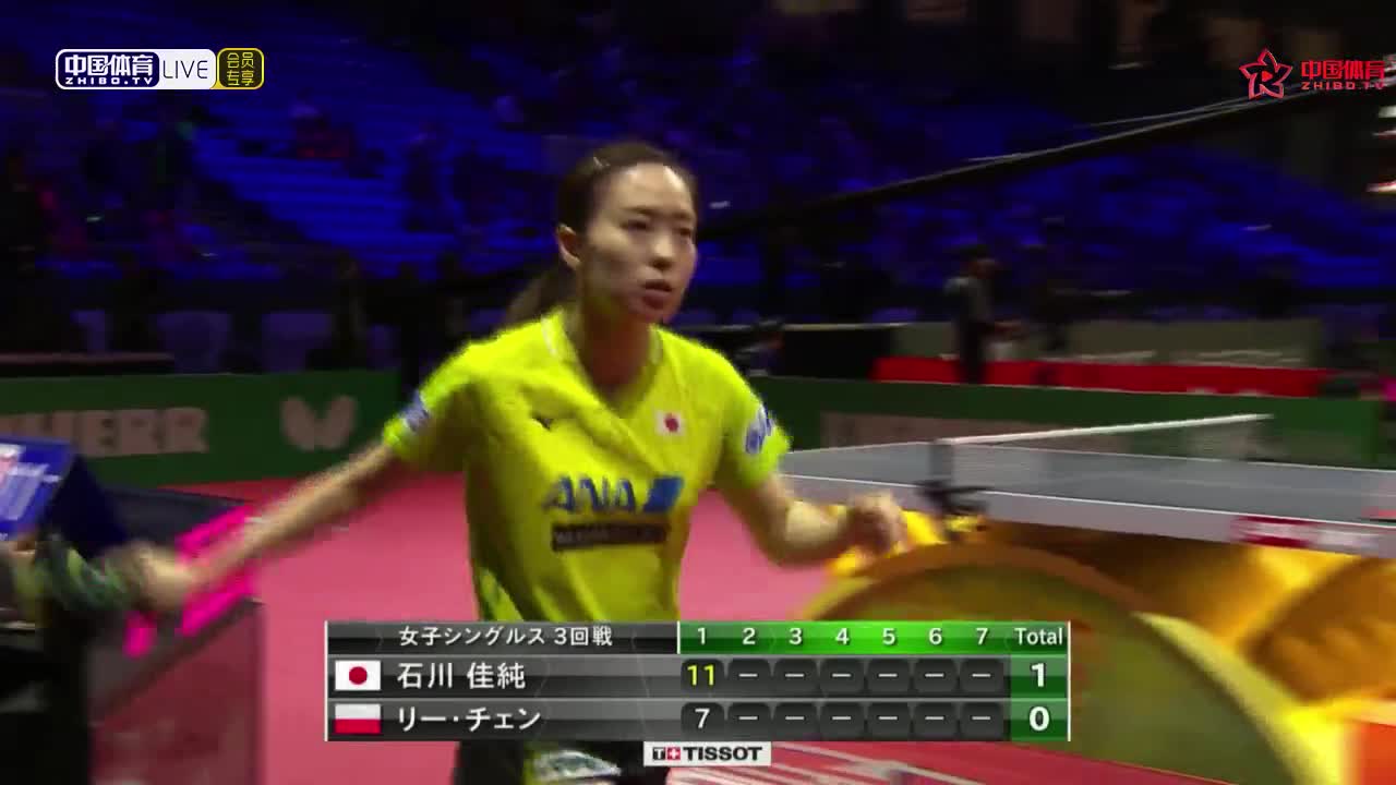 石川佳纯 JPN vs 李倩 POL 2019世乒赛 女单1/16决赛