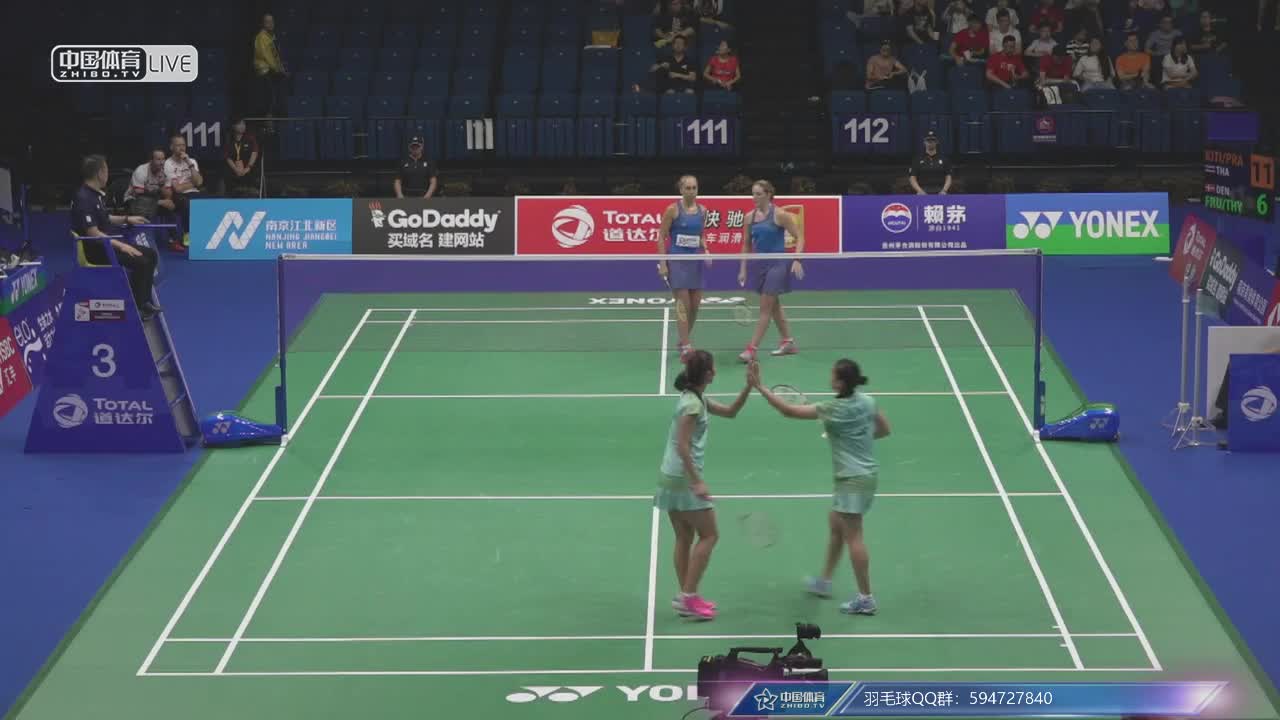 基地塔拉库尔 /拉温达 vs 麦尔肯-弗勒尔戈德/萨拉-蒂格森 2018南京世锦赛女双1/8决赛