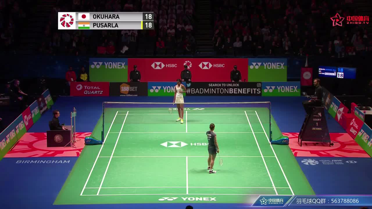 奥原希望 vs 辛德胡 2018全英公开赛 女单1/4决赛