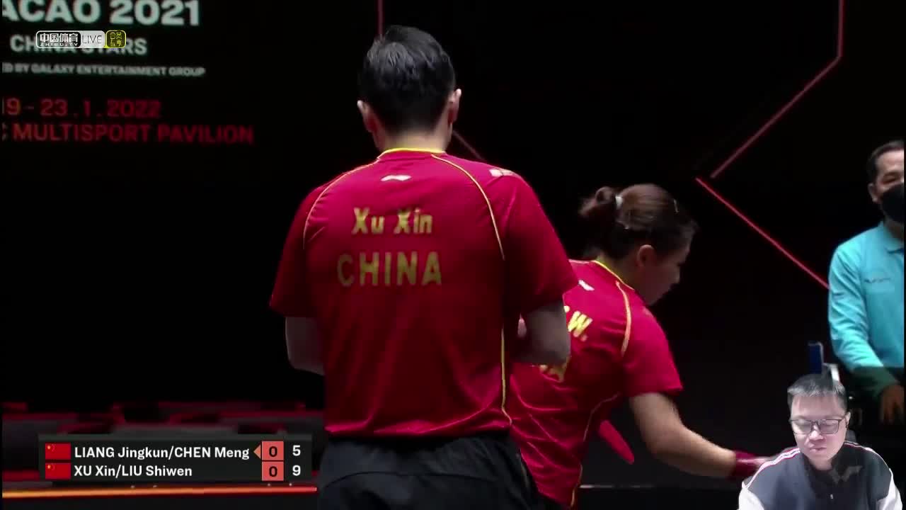 梁靖崑/陈梦 VS 许昕/刘诗雯  WTT澳门冠军赛2021中国之星混双1/4决赛（侯英超解说）