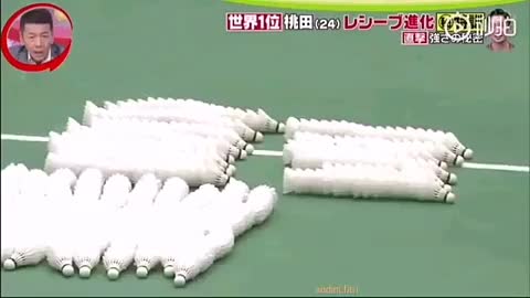桃田贤斗日常训练：600个网前挑球大都落在后场底线两个角