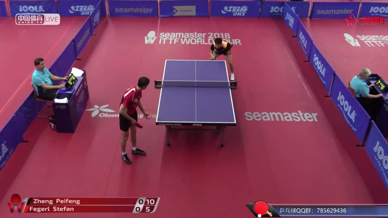 郑培锋 CHN vs 费格尔 AUT ITTF捷克公开赛男单资格赛