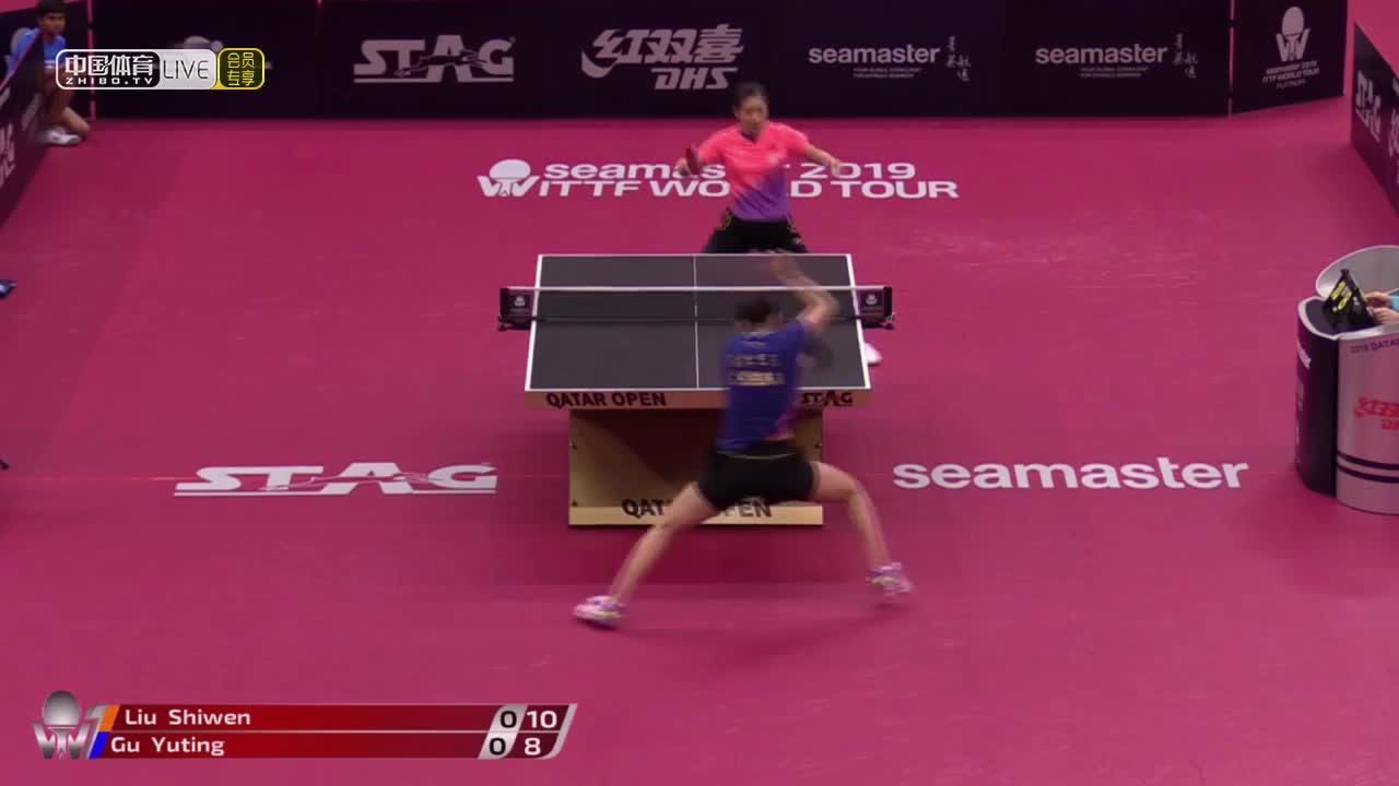 刘诗雯 CHN vs 顾玉婷 CHN 2019卡塔尔公开赛 女单1/8决赛