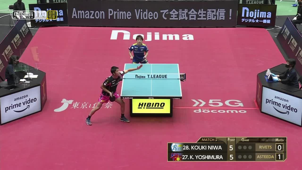 2020日本T联赛 ：男队  冈山  vs  琉球